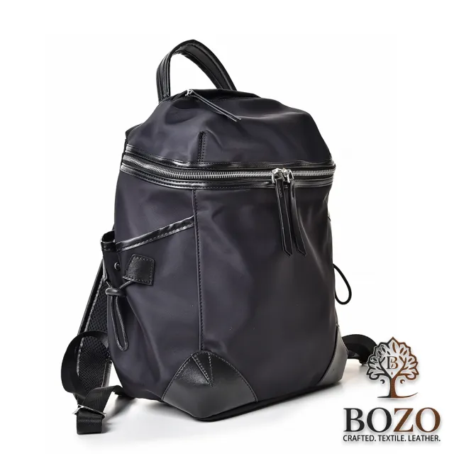 【BOZO 伯樂】雙11 防水Kirya通勤旅遊百搭大開口電腦包後背包-B0266(防水包 經典黑)
