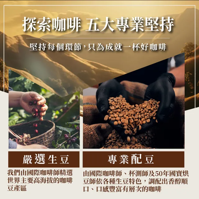 【探索咖啡】星鑽金杯 義式配方咖啡｜淺中深黃金比例｜3入組(454g/包;豆/粉可選)