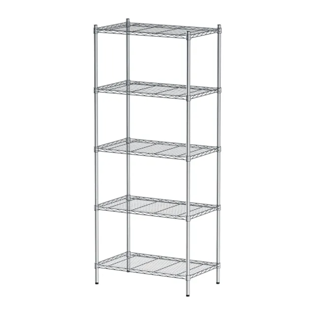 【dayneeds 日需百備】輕型 75x45x180cm 五層電鍍（鎖管）波浪架(展示架/收納層架/層架/鐵架)