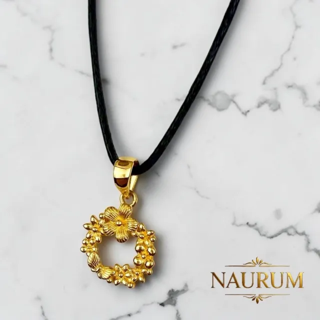 (NAURUM)黃金墜飾時光花廊0.29錢附贈皮繩
