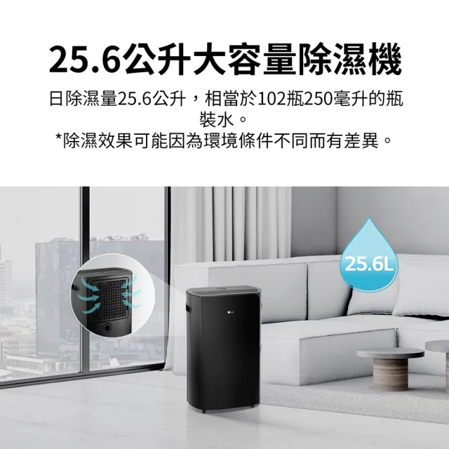 【LG 樂金】官方旗艦 25.6公升雙變頻除濕機◆PuriCare 曜黑(WD261VKF0)