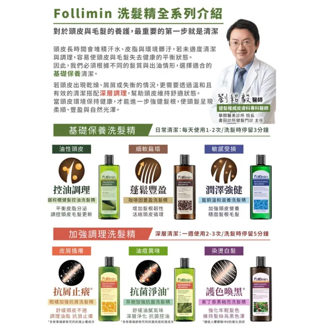 【Follimin 髮利明】紫丁香黑釉亮洗髮精三入 270mlx3(抗氧化護黑髮)