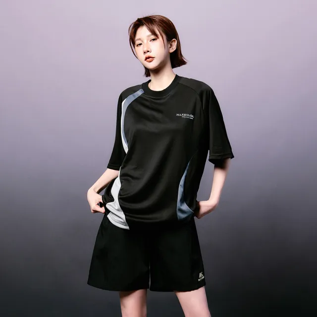 【MAJOR MADE】流線拼接剪裁透氣機能T(運動短T/休閒上衣/機能T恤)
