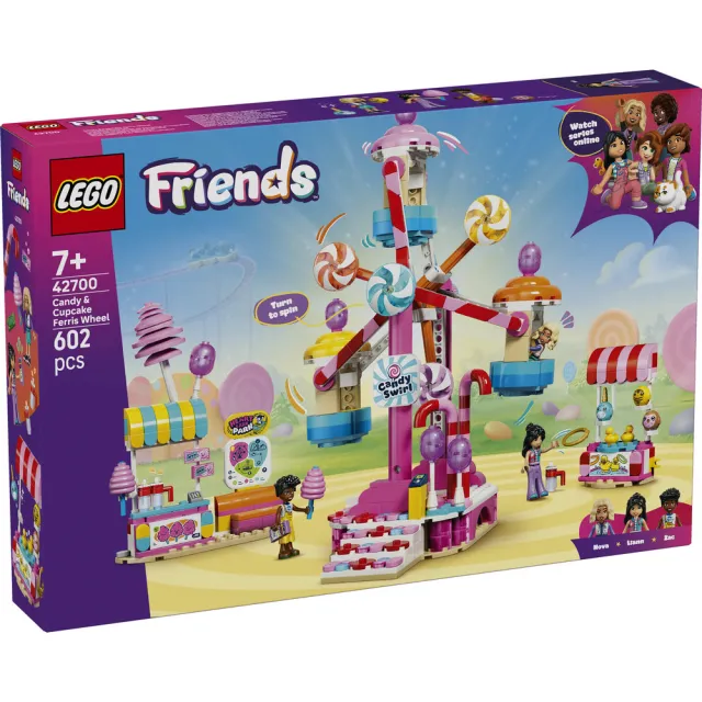 【LEGO 樂高】Friends 42700 糖果和杯子蛋糕摩天輪(扮家家酒 想像力遊戲 禮物 玩具)
