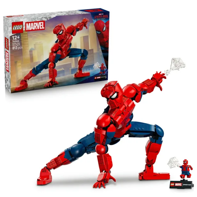【LEGO 樂高】漫威超級英雄系列 76346 蜘蛛人英雄玩偶(居家擺設 漫威 禮物 玩具)