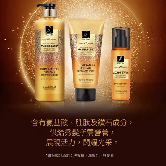 【ELASTINE】大師系列 洗潤護770ml(彈力修護/極致淨屑)