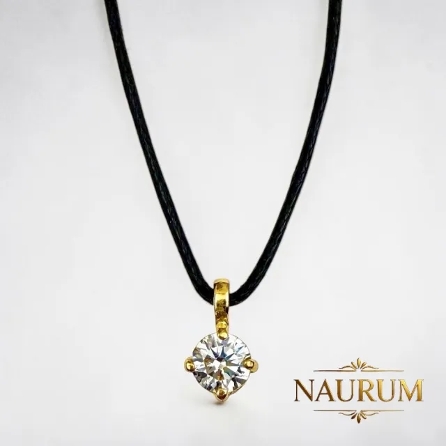 (NAURUM)黃金墜飾經典印記0.13錢附贈皮繩
