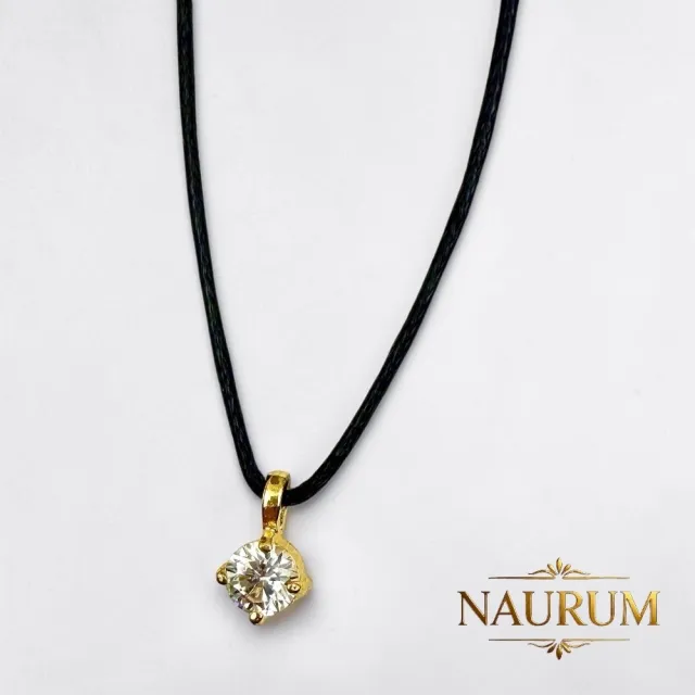 (NAURUM)黃金墜飾經典印記0.13錢附贈皮繩