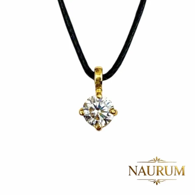 (NAURUM)黃金墜飾經典印記0.13錢附贈皮繩