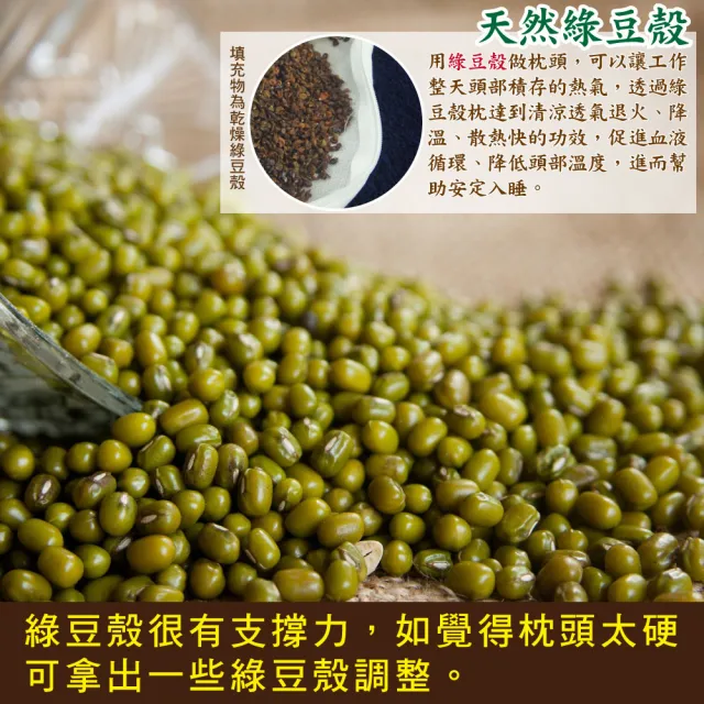 【LASSLEY】亞藤艾草綠豆殼枕(雙面枕 防蚊 驅蚊 枕頭 艾草枕 豆枕 舒眠 天然 透氣 清涼 台灣製造)