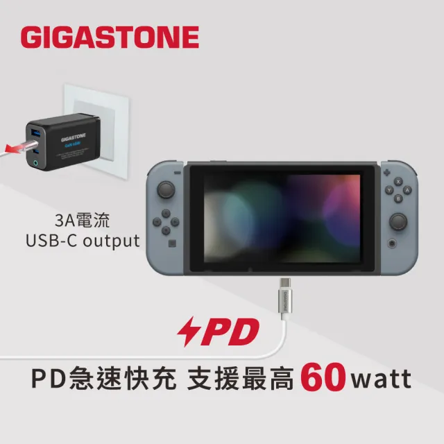 【Gigastone 立達國際】5入組TypeC 60W高速充電傳輸線CC-7600W(iPhone17/Switch/筆電快充)