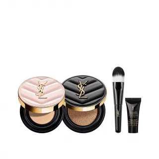 【YSL】官方直營 超模恆久完美氣墊雙入組(粉氣墊12g+全新皮革氣墊12g)