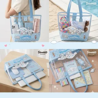 【SANRIO 三麗鷗】防水游泳包防水透明包瑜伽包補習袋才藝袋酷洛米美樂蒂大耳狗凱蒂貓聖誕禮