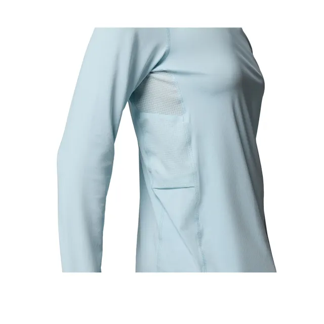 【Columbia 哥倫比亞】女款-超防曬UPF50涼感快排連帽上衣- Shadowcaster™ Hoodie-晴空藍(UFL89180HO/KS)