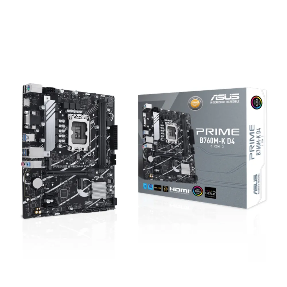 ASUS 華碩】PRIME B760M-K D4-CSM+Intel I5-14400 10核/16緒(M+C組合包