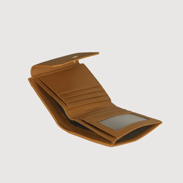 【BRAUN BUFFEL 德國小金牛】婕娜 6卡三折短夾-多色任選(BF2005-414-BK/BRA) 錢包送禮推薦