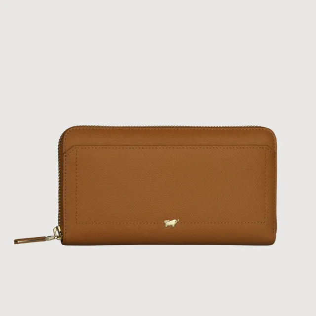 【BRAUN BUFFEL 德國小金牛】婕娜 13卡拉鍊長夾-多色任選(BF2005-602-BK/BRA) 錢包送禮推薦