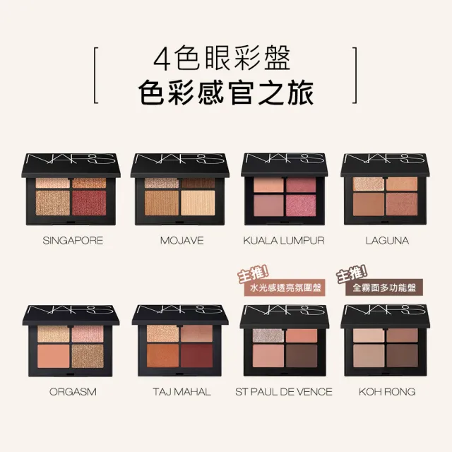 【NARS】官方直營 4色眼彩盤(任選)
