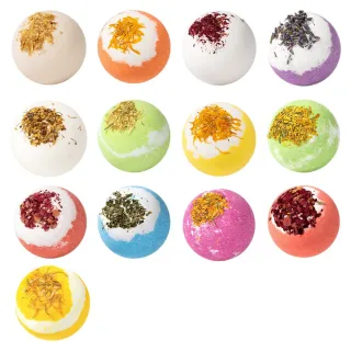 【Wo Home】任選4顆499元 精油乾花泡澡球100g (放鬆/潤膚/沐浴球/泡泡浴球/香氛/沐浴氣泡球)