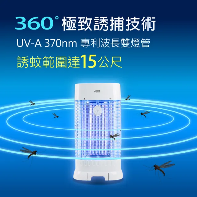 【勳風】30W雙燈管強效誘蚊電擊式捕蚊燈(HFD-K9955)