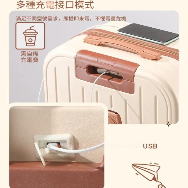 【Quality 聚家】行李箱 旅行箱 拉桿箱 密碼箱 高顏值可愛 22寸/防磕碰防磨損/可調節拉桿/靜音萬向輪