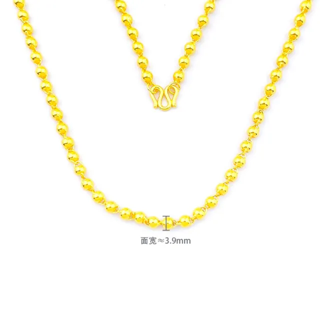 【路森】黃金項鍊(佛珠45CM 3.9MM金重:3.81錢+-0.03錢)