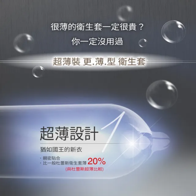 【Durex 杜蕾斯】超薄裝更薄型衛生套4盒(共40入 保險套/衛生套/避孕套/安全套/避孕/保險套推薦)