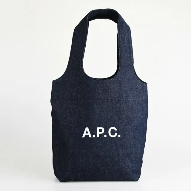 【A.P.C.】單寧牛仔肩背手提袋(迷你/深藍)