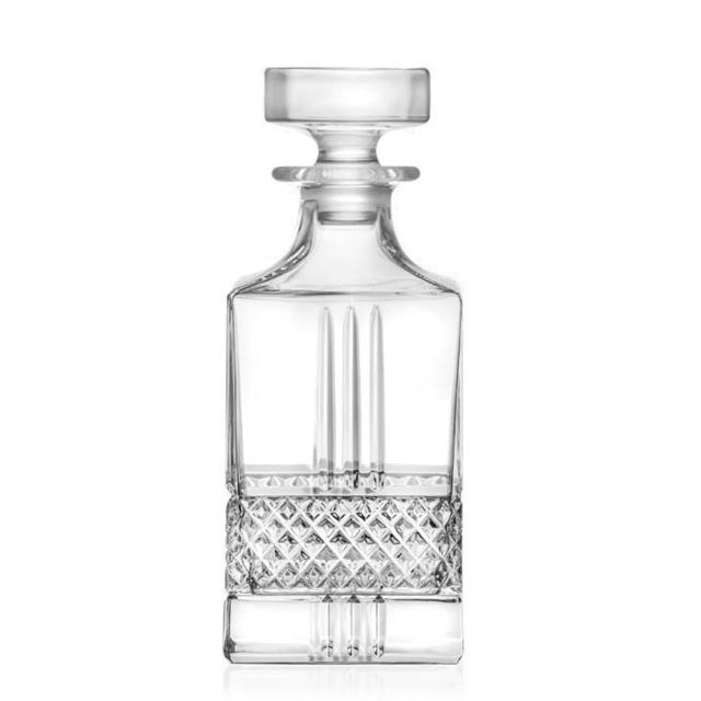 【RCR】義大利原裝 Brillante 璀璨無鉛水晶 威士忌酒瓶 1000ml(尊榮送禮推薦)