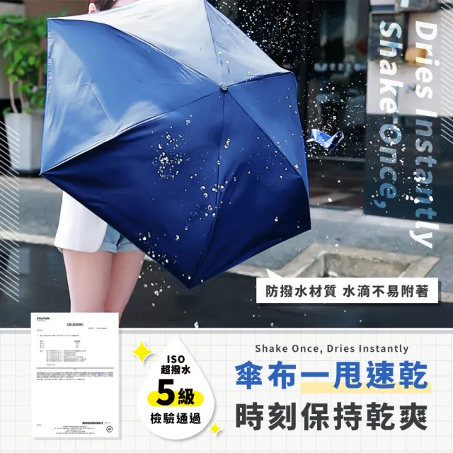 【JOJOGO 揪揪購】買一送一 超速乾秒收輕羽傘 速乾傘 自動傘 輕量傘 晴雨傘 黑膠傘