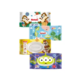 【HUGGIES 好奇】純水濕巾迪士尼加厚型70抽x16包 三眼怪/玩具總動員/奇奇蒂蒂加蓋80抽x12包