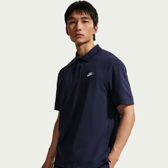【NIKE 耐吉】短袖上衣 男 運動 Polo衫 高爾夫球衫 寬鬆 AS M NK CLUB SS POLO PIQUE 藍 FN3895-451