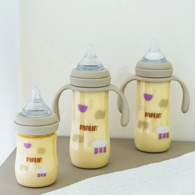 【Farlin】Grow With Colors 寬口PPSU防脹氣奶瓶270ml(3M+) - 多款可選