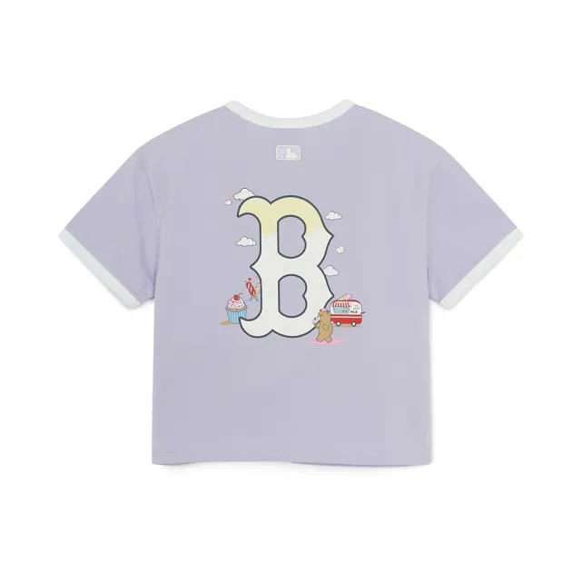 【MLB】童裝 背後大Logo短袖T恤 LIKE系列 波士頓紅襪隊 (7FTSL0463-43LDS)