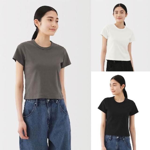 【MUJI 無印良品】女涼感不易汗染短版短袖T恤(共4色)