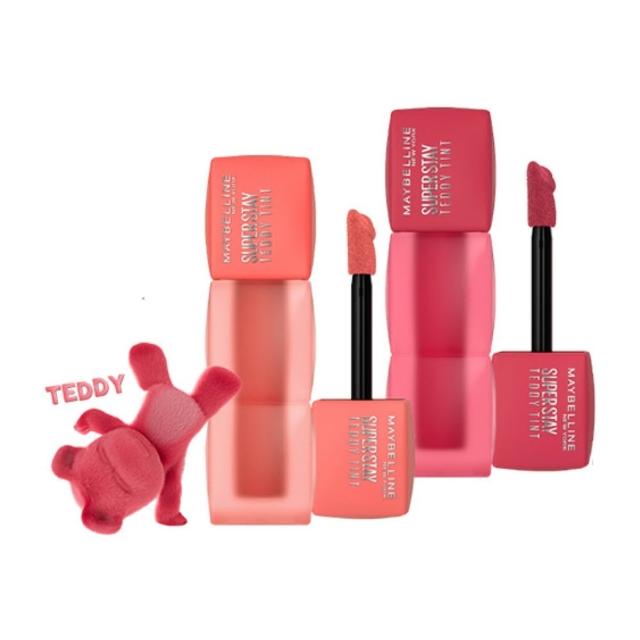 【MAYBELLINE 媚比琳】泰迪 半飽和絨霧液態唇泥(2入組)