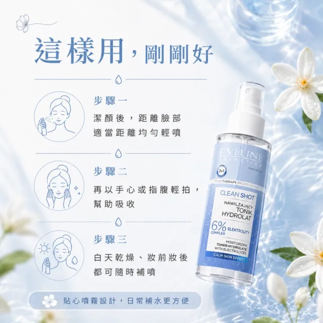 【Eveline Cosmetics】6%電解質橙花植萃精油噴霧 150ml(波蘭原裝)