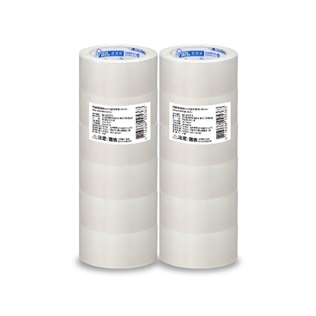 【DEER BRAND 鹿頭牌】OPP霧透封箱膠帶12入組 48mmX90M