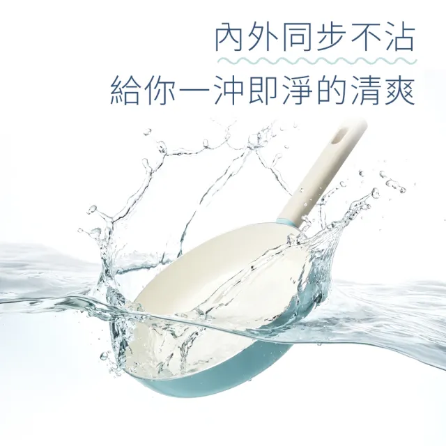 【Fackelmann】北歐晴空系列陶瓷不沾24CM平底鍋(適用電磁爐)