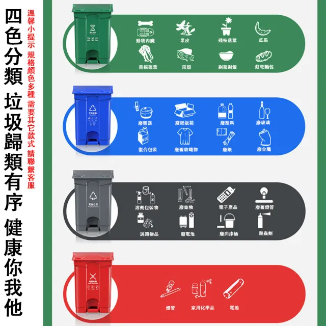 【TAMZU 潭祖】80L垃圾桶商用 大容量衛生桶戶外垃圾桶腳踩垃圾桶家用廚房桶 帶蓋腳踏式垃圾桶 腳踏開蓋