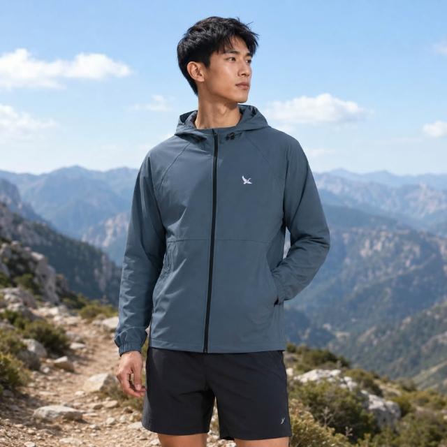 【Eddie Bauer】#年中慶限定 中性涼感機能外套-灰藍 1JKA-121006