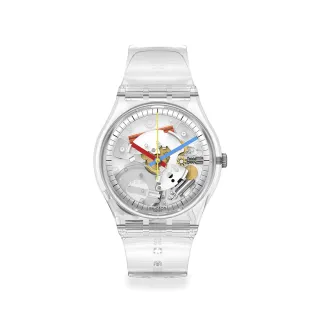【SWATCH】CLEARLY GENT 經典手錶/男錶/女錶/瑞士製造 SO28K100-S06(34mm)