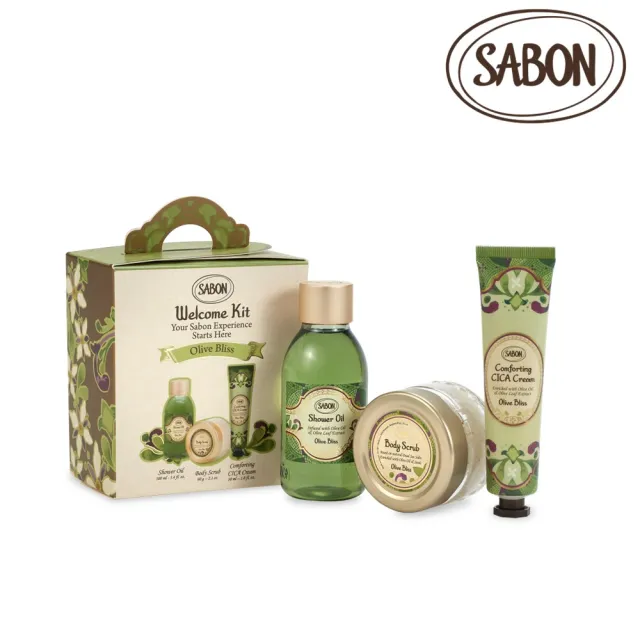 【SABON】官方直營 明星三部曲推薦組禮盒(沐浴油100ml+身體磨砂膏60g+絲綢身體乳液50ml)