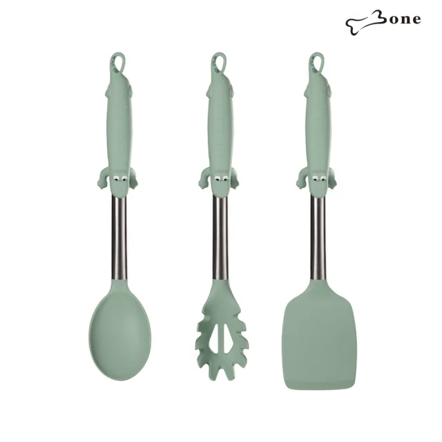 【Bone 蹦克】不沾鍋造型立掛廚具 (造型手柄/湯勺/鍋鏟/漏杓/食品級耐高溫)