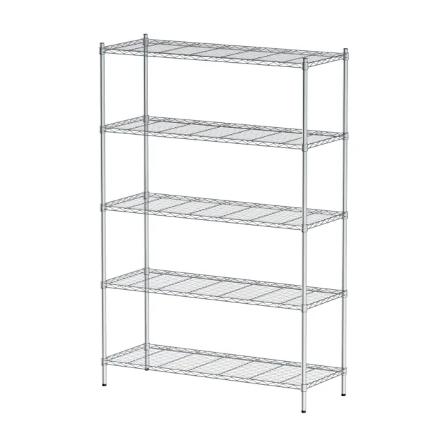 【dayneeds 日需百備】輕型 120x45x180公分 電鍍（鎖管）五層架(鐵力士架/收納層架/展示架/層架/鐵架)
