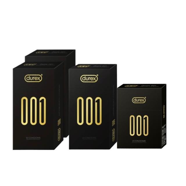 【Durex 杜蕾斯】001水性PU衛生套標準裝10入x2+6入+2入(共28入 保險套/衛生套/避孕套/安全套/避孕)