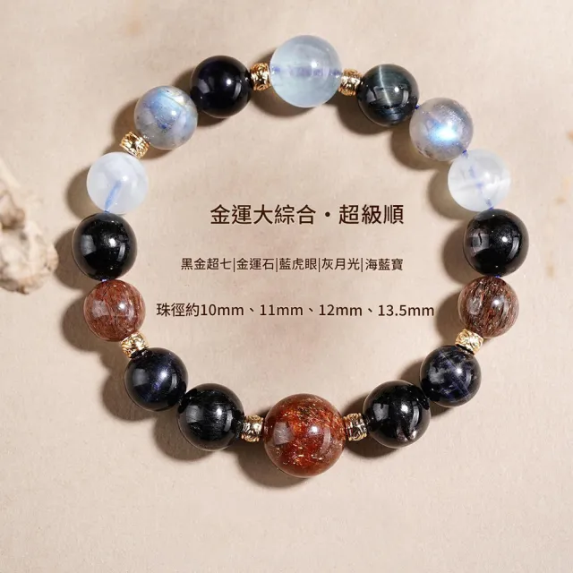 【禧禧珠寶】金運多寶手串-超級順(藍灰)
