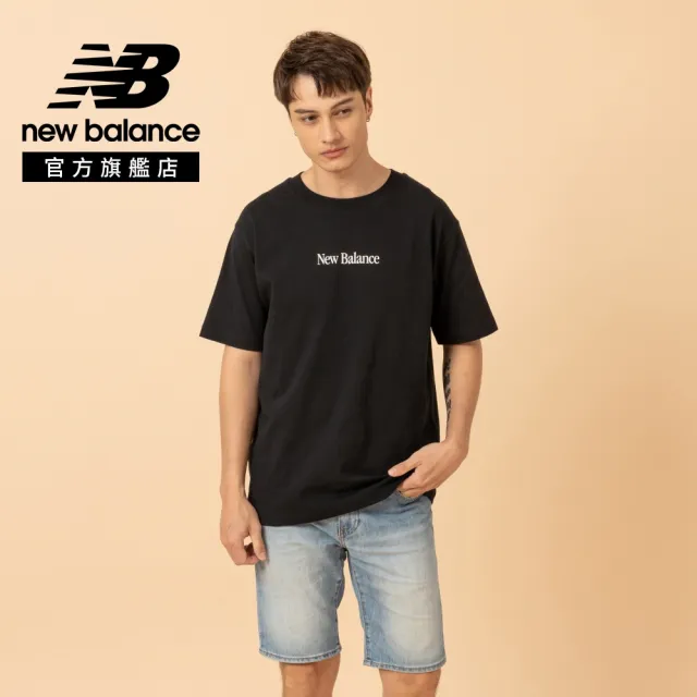【NEW BALANCE】NB 短T N標誌印花短袖上衣_男性_白/黑色_MT6161TQBK_MT6161TQSST(美版 版型偏大)
