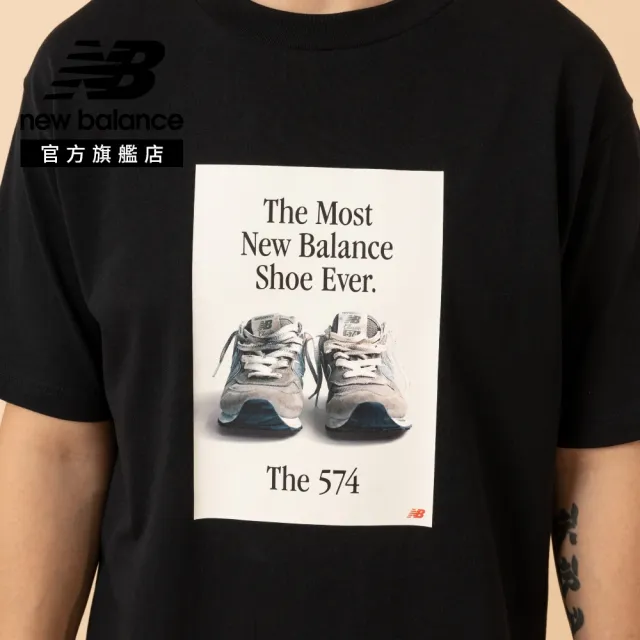 【NEW BALANCE】NB 袖T 插圖短袖上衣_男性_黑/淺灰_MT61B0WFAHH_MT61B0WFBK(美版 版型偏大)
