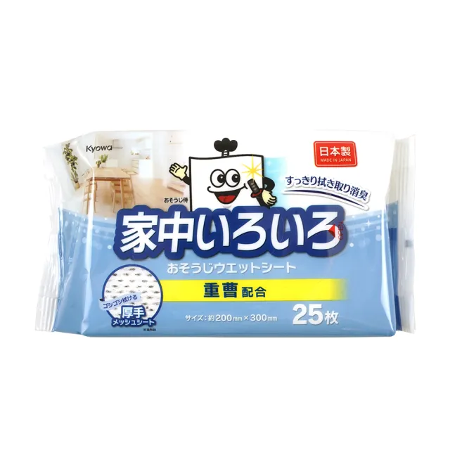 【GOOD LIFE 品好生活】日本製 清潔武士萬用重曹/小蘇打25抽清潔濕紙巾